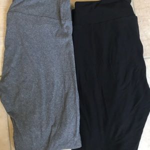 NWOT LuLaRoe Tall & Curvy leggings - black & grey